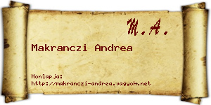 Makranczi Andrea névjegykártya